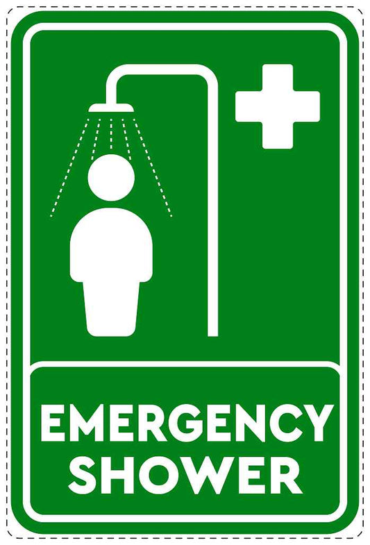 Emergency sticker "Emergency shower" 10-40 cm LH-SIE-4110-54