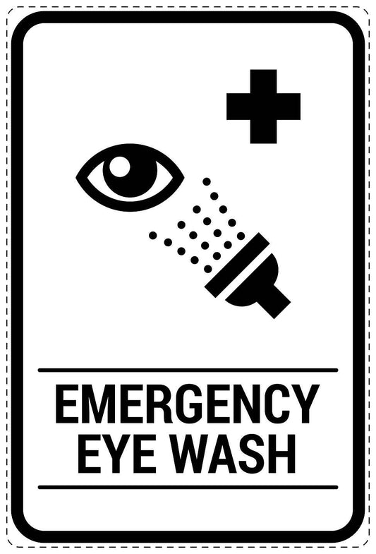 Emergency sticker "Emergency eye wash" 10-40 cm LH-SIE-4120-0