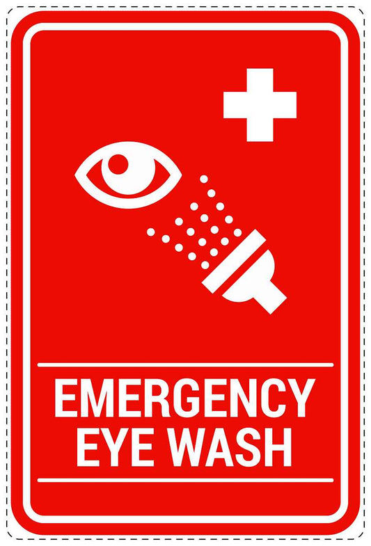 Emergency sticker "Emergency eye wash" 10-40 cm LH-SIE-4120-14