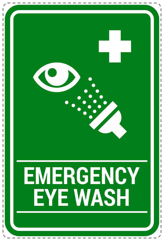 Emergency sticker "Emergency eye wash" 10-40 cm LH-SIE-4120-54