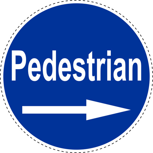 Mandatory stickers "Pedestrian right" made of PVC plastic, LH-SIM1120