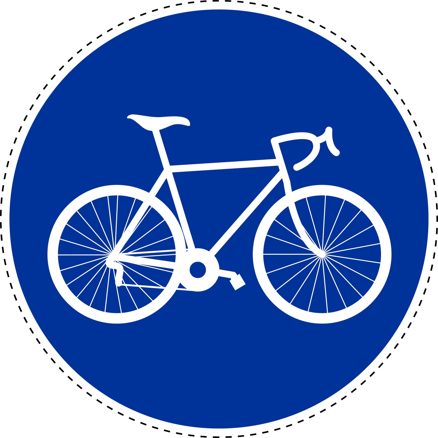 Mandatory stickers "Track or strap for bicycles" made of PVC plastic, LH-SIM1210