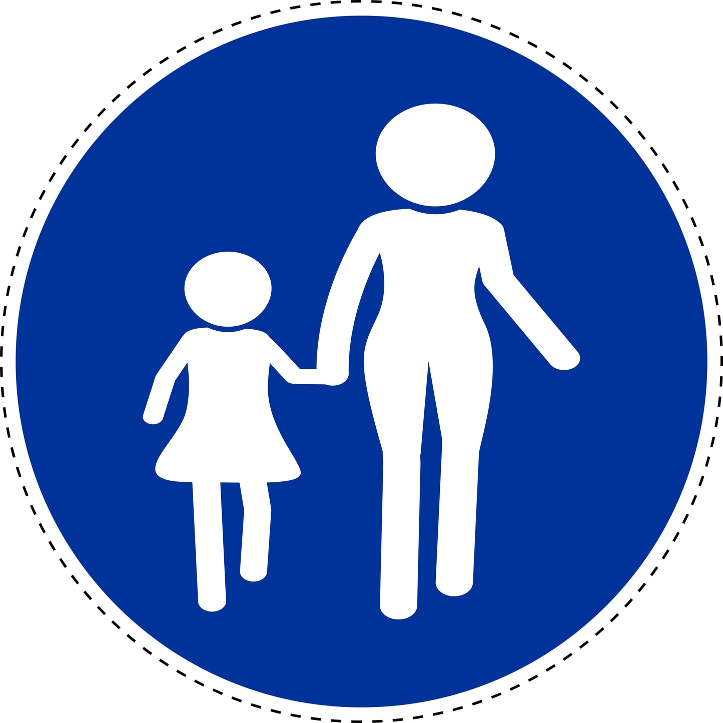 Mandatory stickers "Pedestrian path" made of PVC plastic, LH-SIM1230