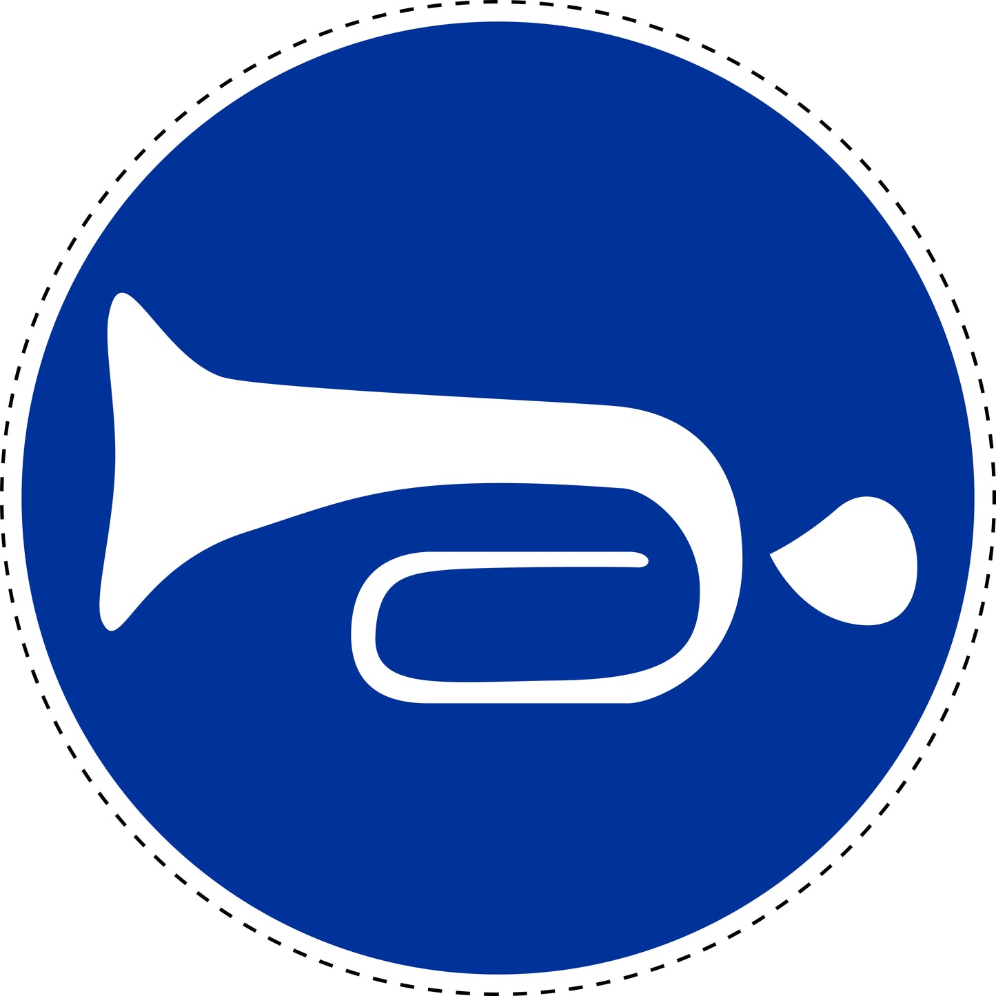 Mandatory stickers "Horn" made of PVC plastic, LH-SIM1260