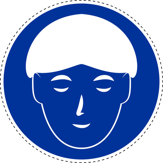 Mandatory stickers "Use a swimming cap" made of PVC plastic, LH-SIM1390