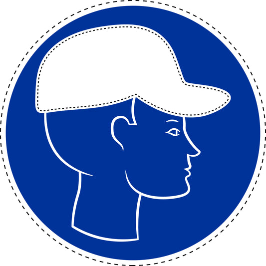 Mandatory stickers  "Use cap" made of PVC plastic, LH-SIM1400