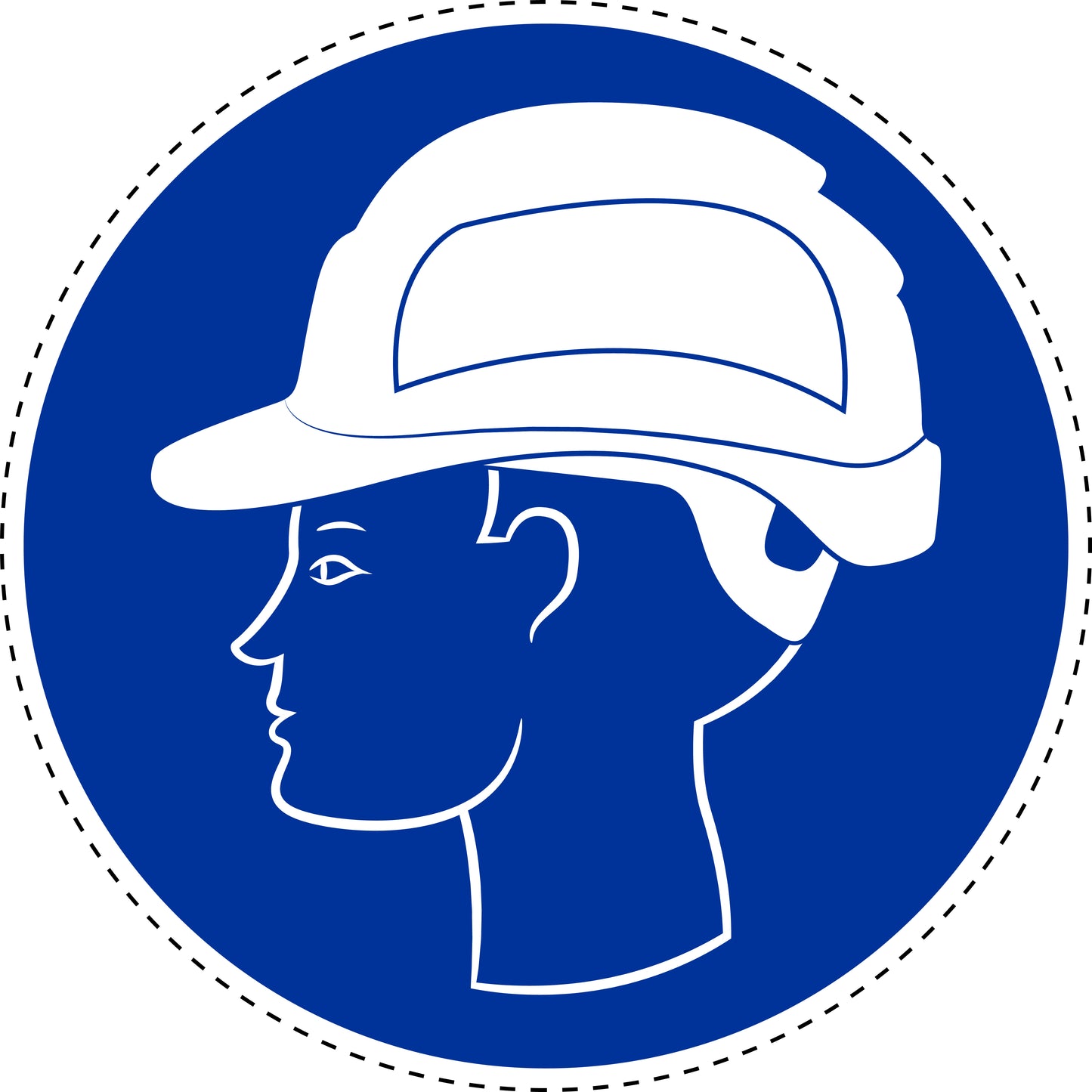 Mandatory stickers  "Wear cap" made of PVC plastic, LH-SIM1410