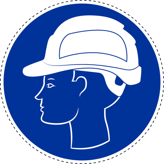Mandatory stickers  "Wear cap" made of PVC plastic, LH-SIM1410