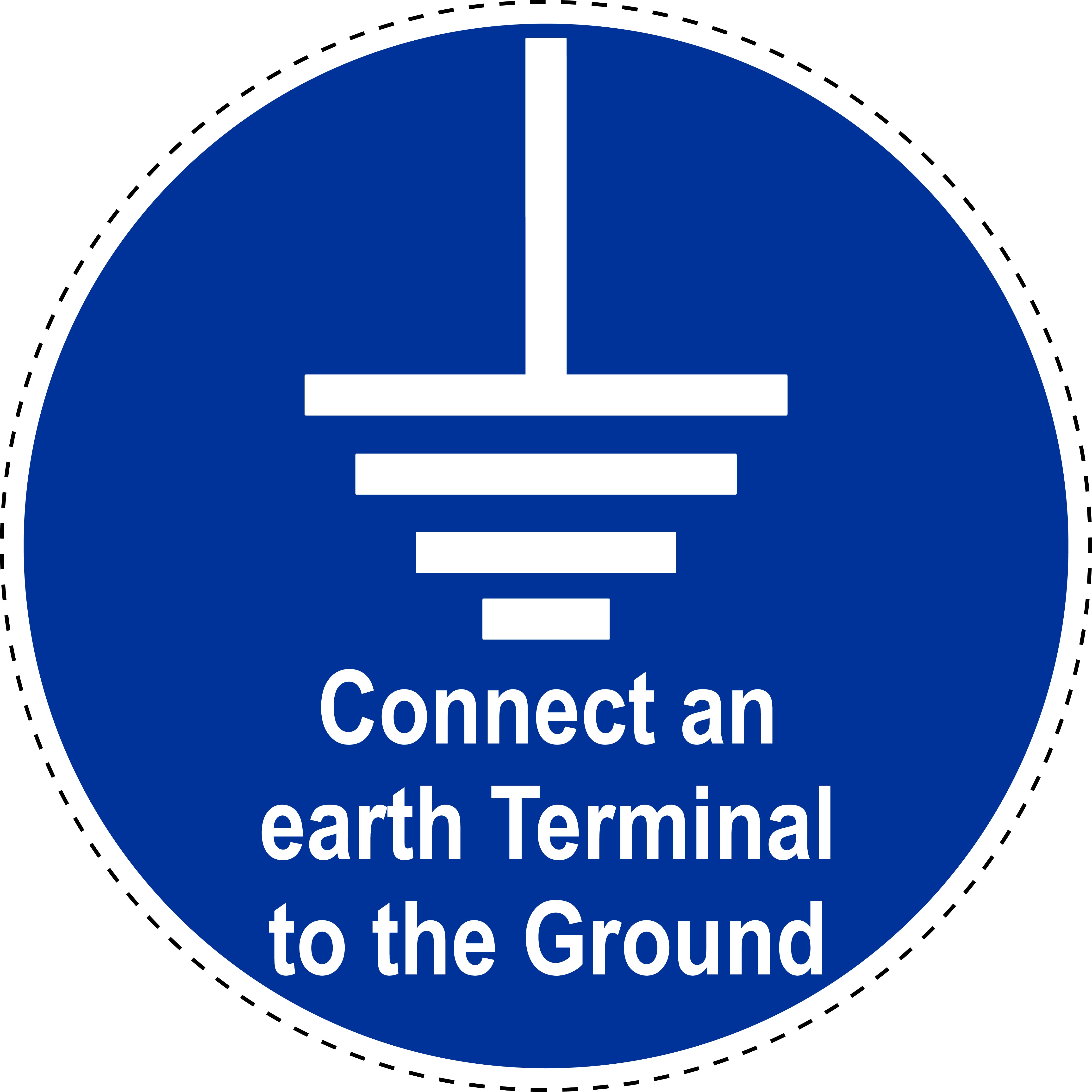 Earth Terminal Label Mandatory stickers