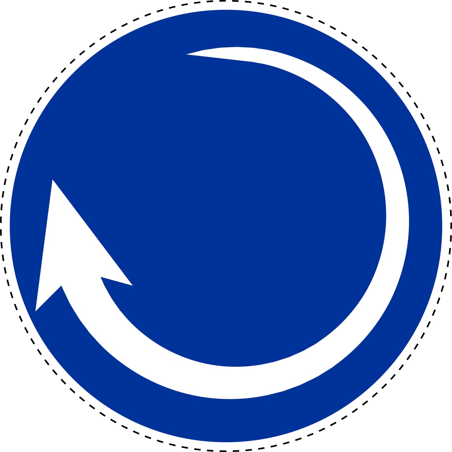 Mandatory stickers "Clockwise rotation" made of PVC plastic, LH-SIM1750