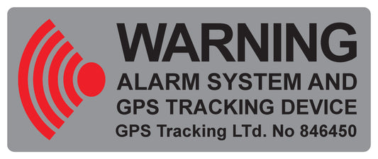 Alarm sticker 2-7 cm LH-ALARM-3020-10x4 Material - Silver matt