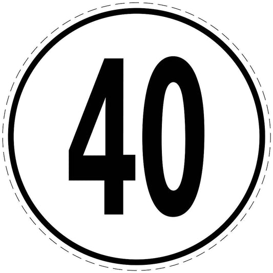Speed sign 40 km/h  LH-CAR5000-40