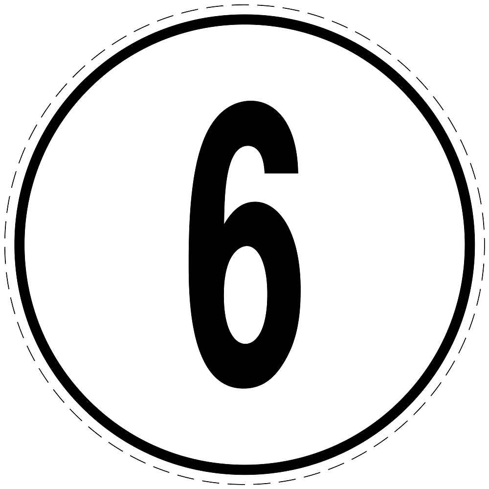 Speed 6 Sign Speed sign 6 km/h LH-CAR5000-6 – LabelHeaven