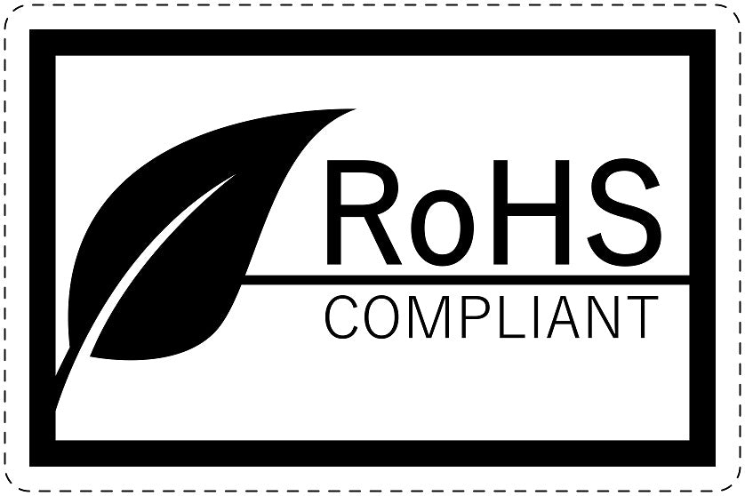 1000 labels RoHS Sticker 10-50mm LO-ROHS-20100 Waterproof