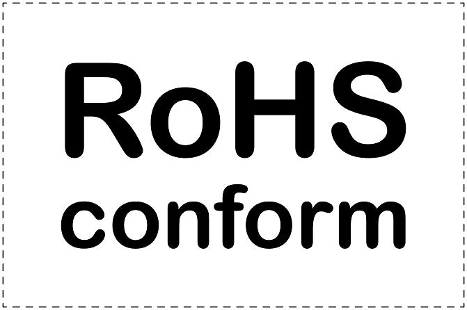 1000 labels RoHS 10-50mm LO-ROHS-20200 Waterproof