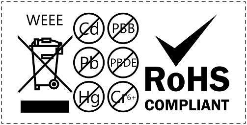 1000 labels RoHS 10-50mm LO-ROHS-21300  Waterproof