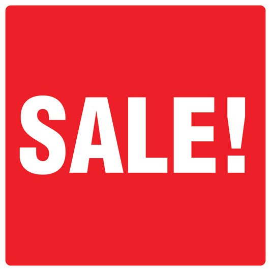 Promotional stickers square"Sale !" 10-60 cm LH-SALE-2000-QU-10-14-0