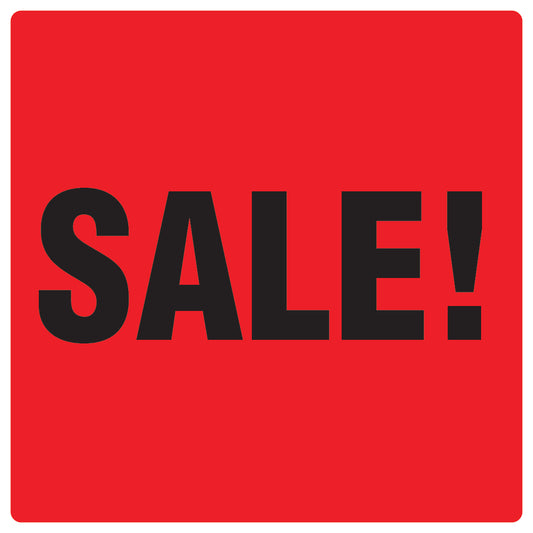 Promotional stickers square"Sale !" 10-60 cm LH-SALE-2000-QU-10-14-88