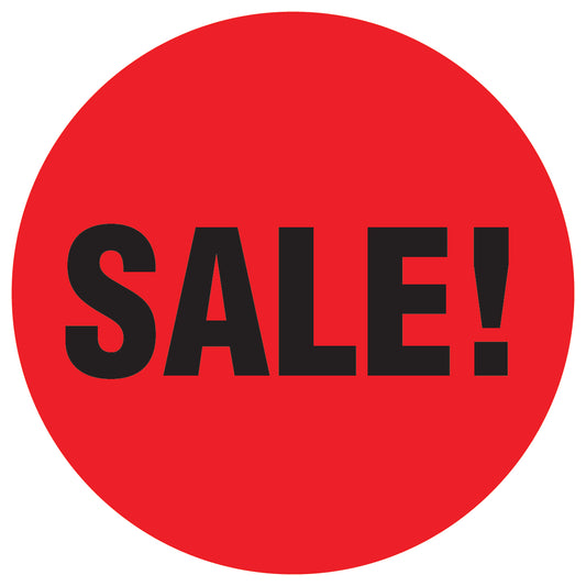 Promotional stickers round 2 "Sale !" 10-60 cm LH-SALE-2000-RU-10-14-88