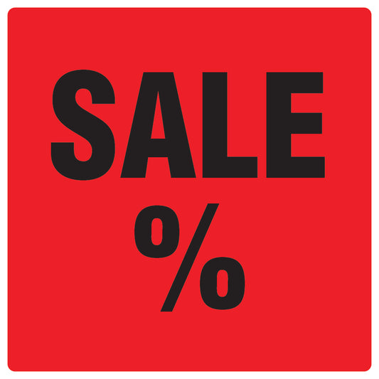 Promotional stickers square"Sale %" 2-7 cm LH-SALE-3000-QU-10-14-88