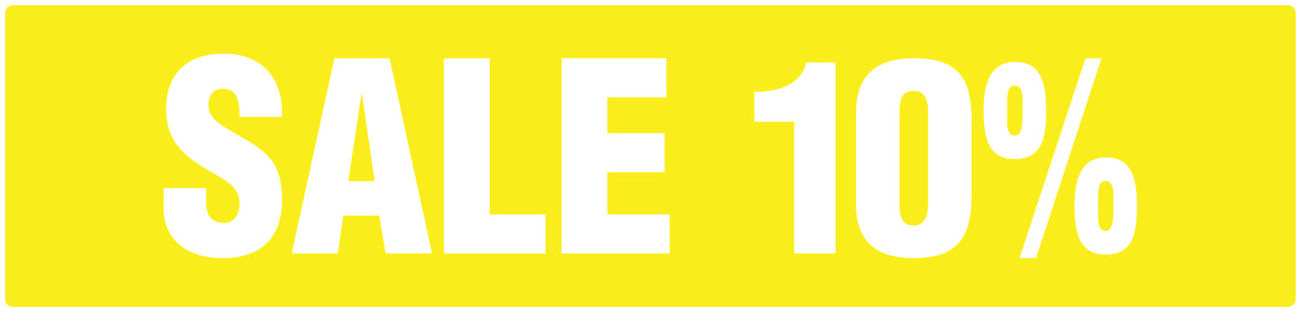 Promotional stickers rectangular "Sale 10%" 10-60 cm LH-SALE-3010-RE-50x12-3-0