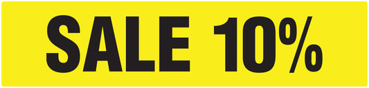 Promotional stickers rectangular "Sale 10%" 10-60 cm LH-SALE-3010-RE-50x12-3-88