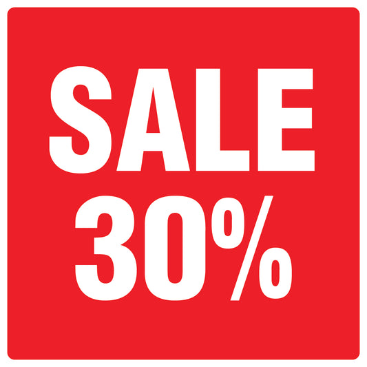 Promotional stickers square"Sale 30%" 2-7 cm LH-SALE-3030-QU-10-14-0