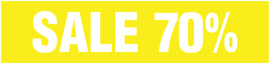 Promotional stickers rectangular "Sale 70%" 10-60 cm LH-SALE-3070-RE-50x12-3-0