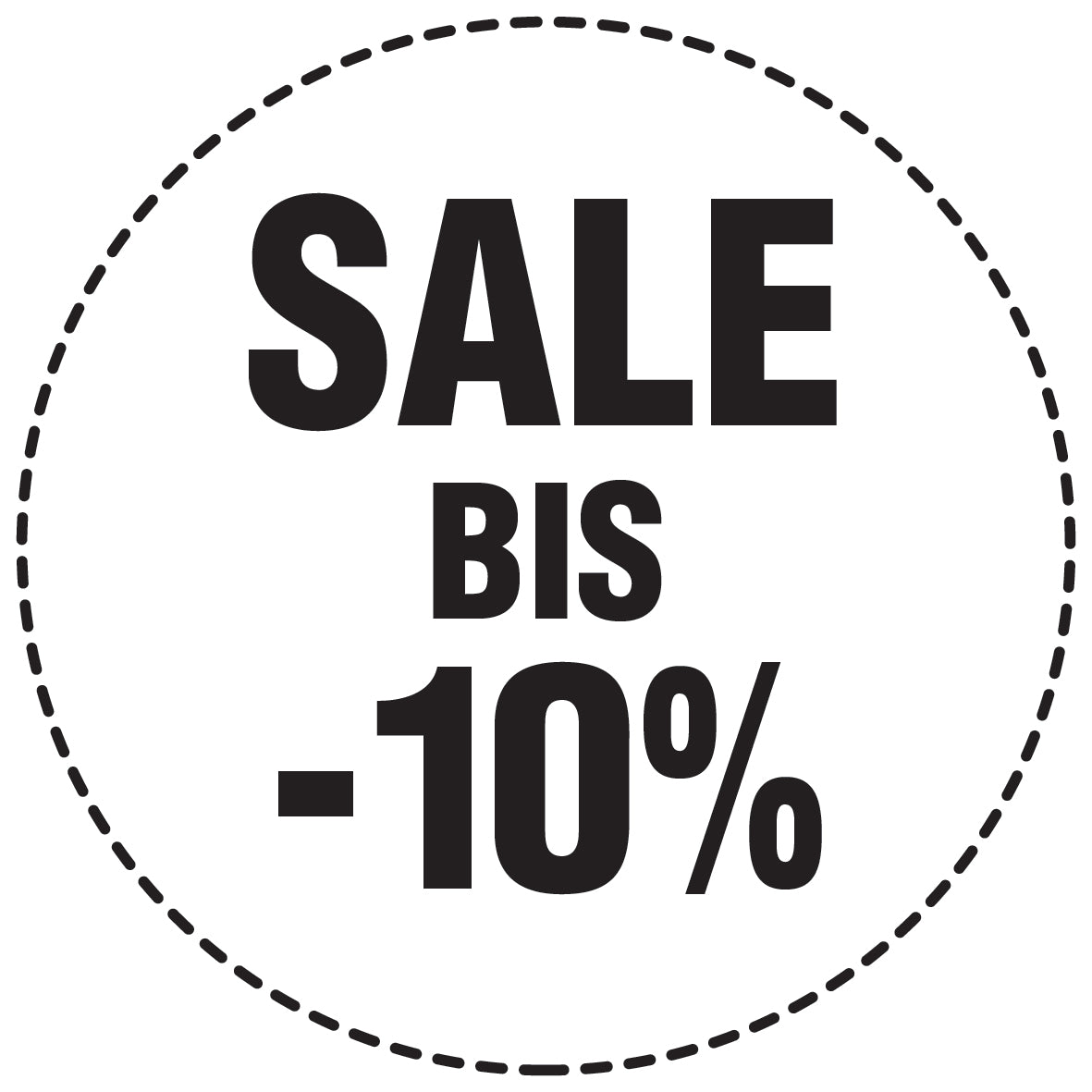 Promotional stickers round 2 "Sale bis -10%" 2-7 cm LH-SALE-4010-RU-10-0-88