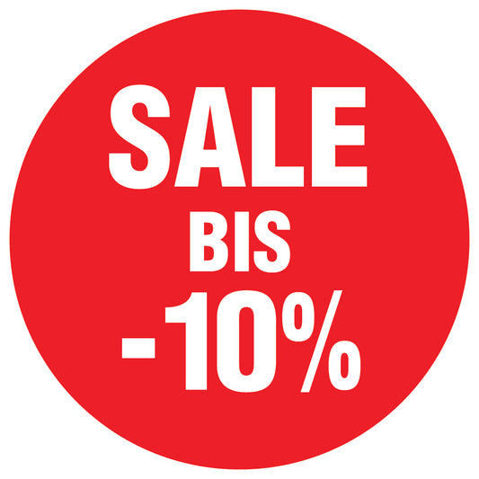 Promotional stickers round 2 "Sale bis -10%" 10-60 cm LH-SALE-4010-RU-10-14-0