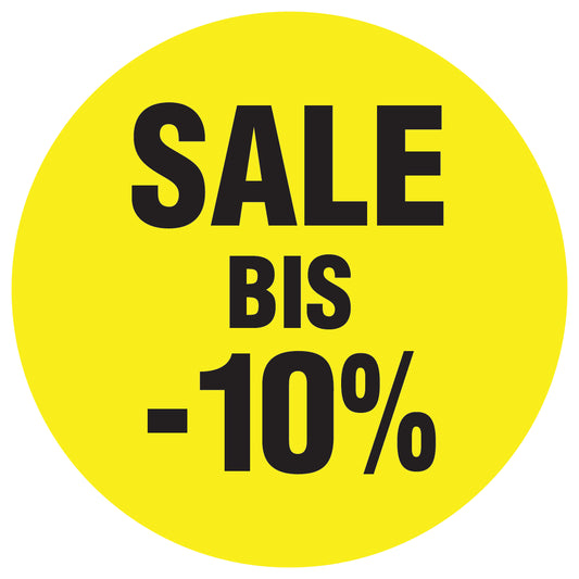 Promotional stickers round 2 "Sale bis -10%" 10-60 cm LH-SALE-4010-RU-10-3-88