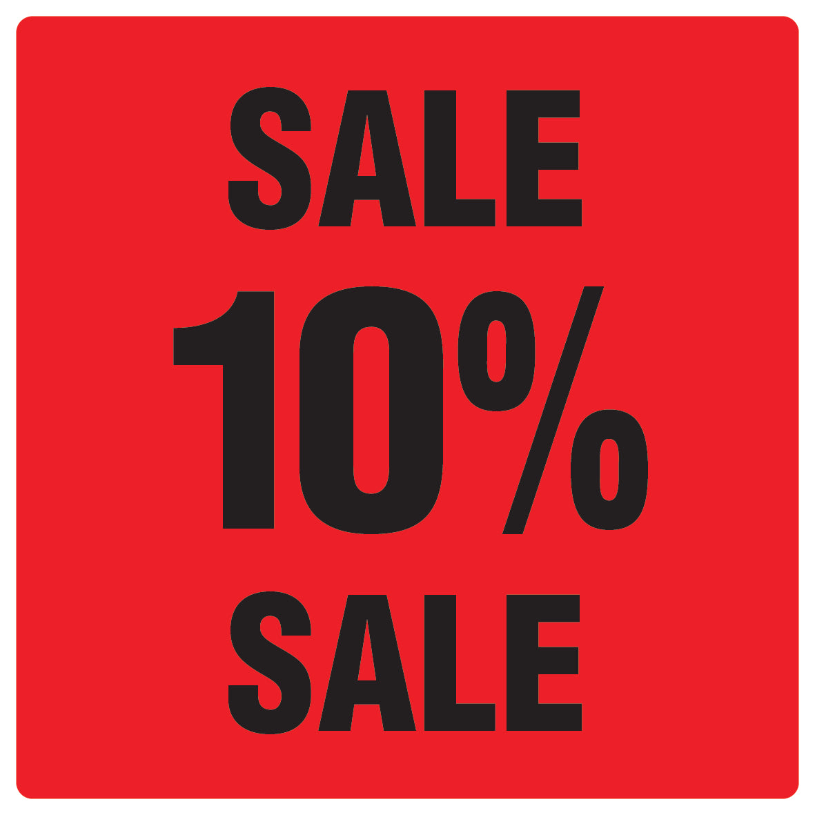 Promotional stickers square"Sale 10% sale" 2-7 cm LH-SALE-5010-QU-10-14-88