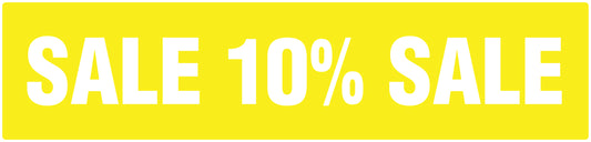 Promotional stickers rectangular "Sale 10% sale" 10-60 cm LH-SALE-5010-RE-50x12-3-0