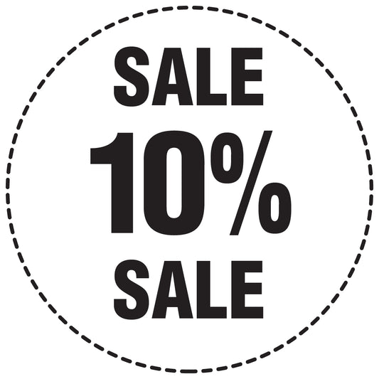 Promotional stickers round 2 "Sale 10% sale" 2-7 cm LH-SALE-5010-RU-10-0-88