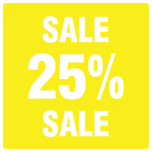 Promotional stickers square"Sale 25% sale" 10-60 cm LH-SALE-5025-QU-10-3-0