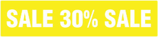 Promotional stickers rectangular "Sale 30% sale" 10-60 cm LH-SALE-5030-RE-50x12-3-0
