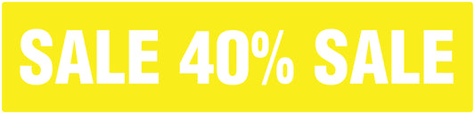 Promotional stickers rectangular "Sale 40% sale" 2-7 cm LH-SALE-5040-RE-50x12-3-0