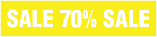 Promotional stickers rectangular "Sale 70% sale" 10-60 cm LH-SALE-5070-RE-50x12-3-0