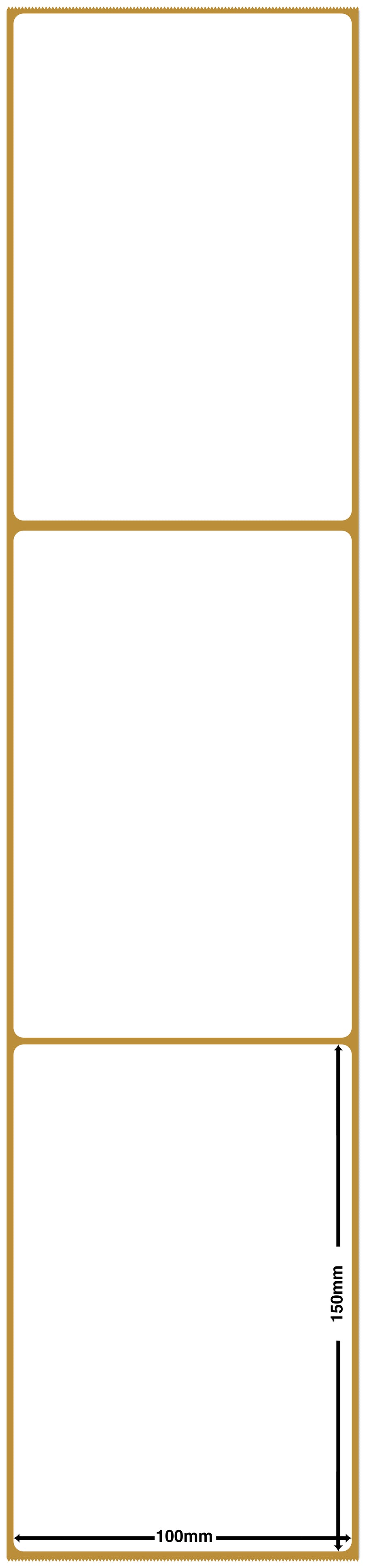 500 direct thermal label paper, 100 x 150 mm white self-adhesive LH-TD100x150-0