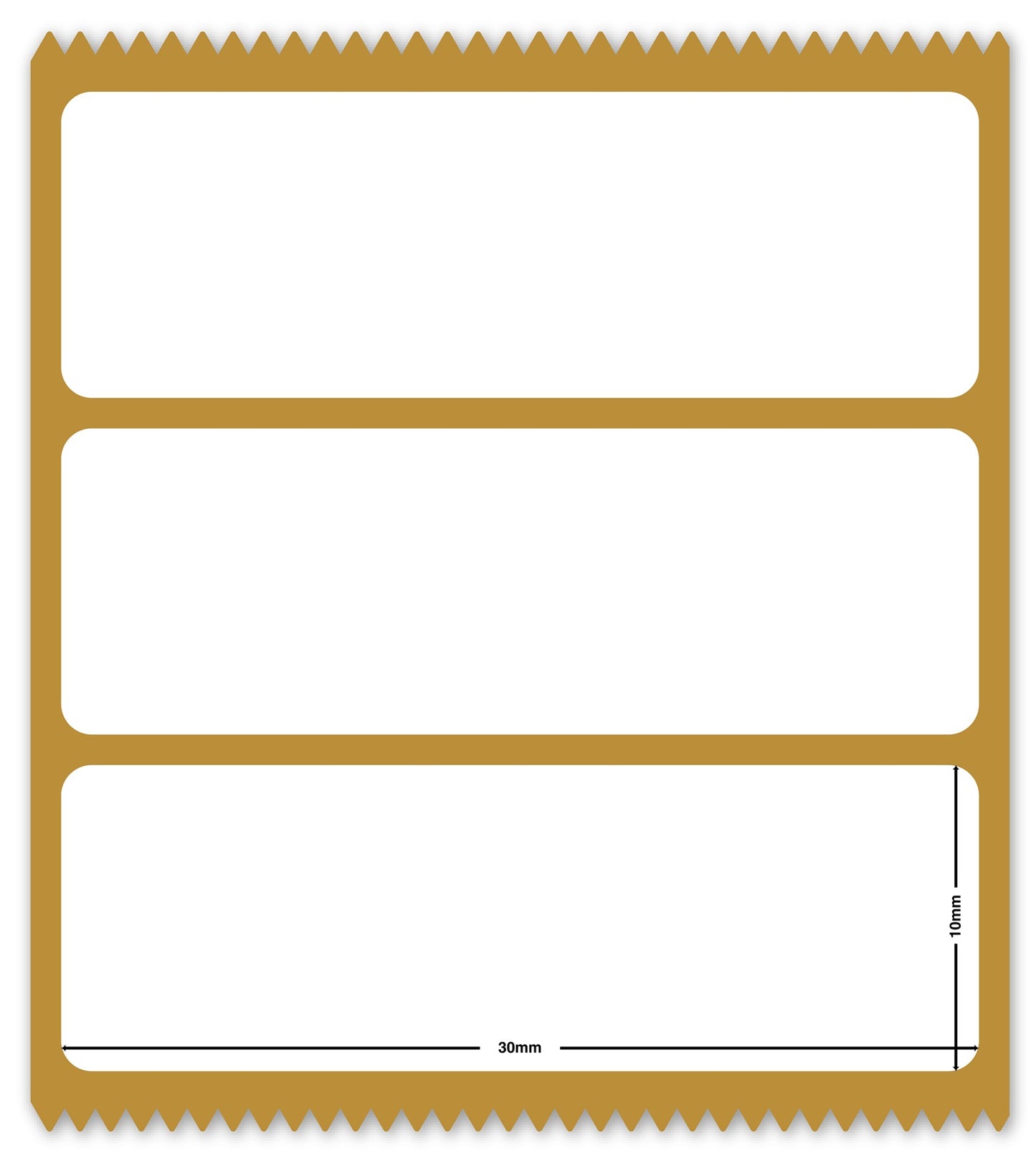 1000 direct thermal label paper, 30 x 10 mm with zelfklevend LH-TD30x10-0