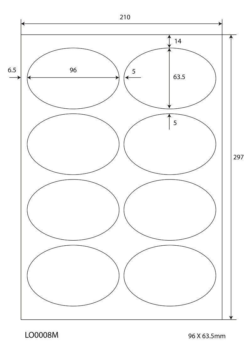 100 DIN A4 sheets 96 x 63.5 mm 70g ES0008M-70-0