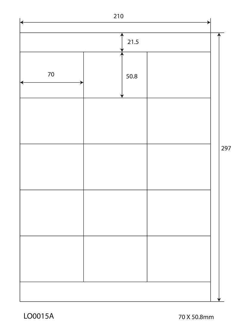 100 DIN A4 sheets 70x50.8mm 70g ES-0015A-70-0