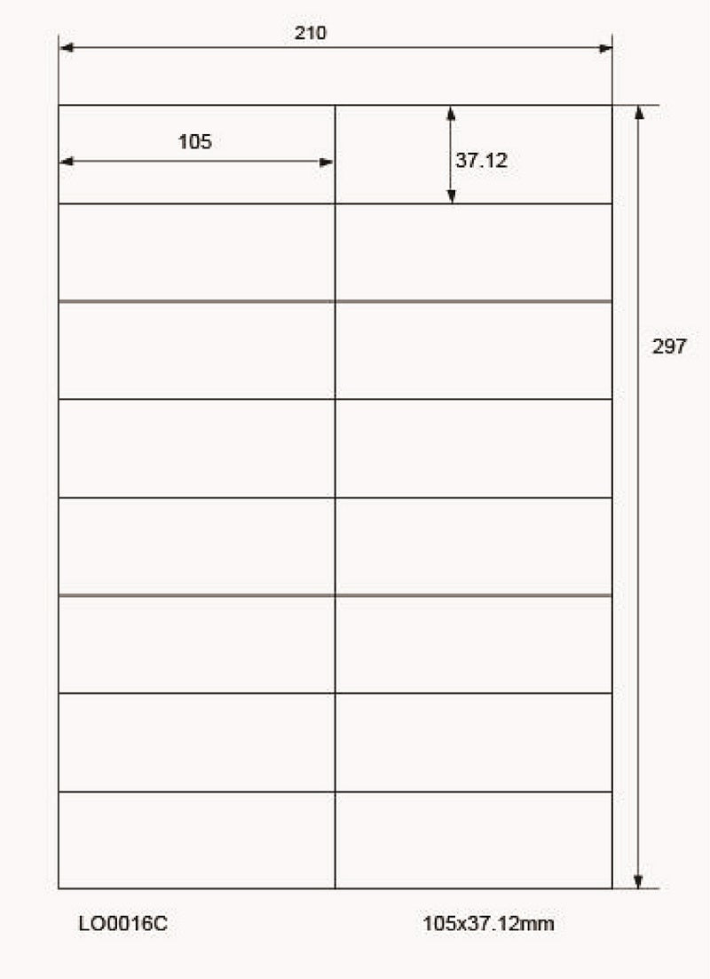 1600 stickers 105x37.12mm printed according to your wishes matt or glossy ES-0016-C