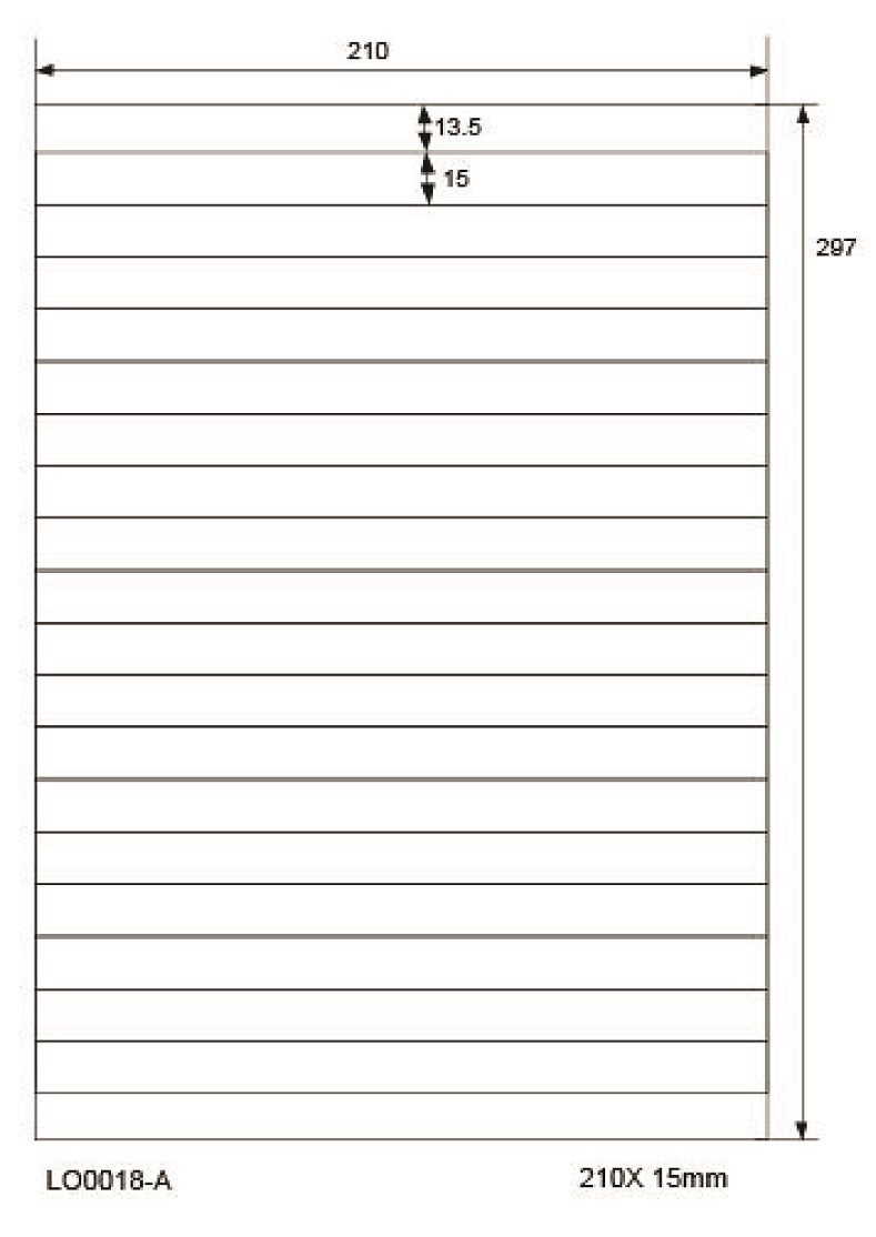 100 DIN A4 sheets 210x15mm 70g ES-0018A-70-0