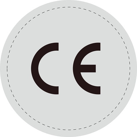 1000 CE sticker matt silver electrical appliances license plate 12 - 50 mm ES-CE-SIM