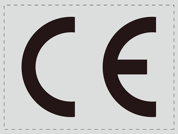 1000 CE sticker matt silver electrical appliances license plate 12 - 60 mm ES-CE-SIM