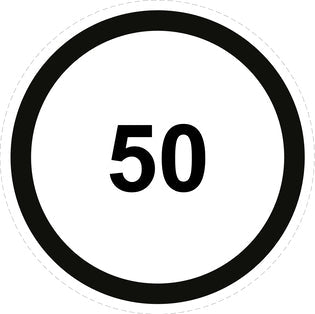 Tire speed sticker "50 black border" LH-CAR1500-50