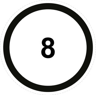 Tire speed sticker 8 black border" LH-CAR1500-8