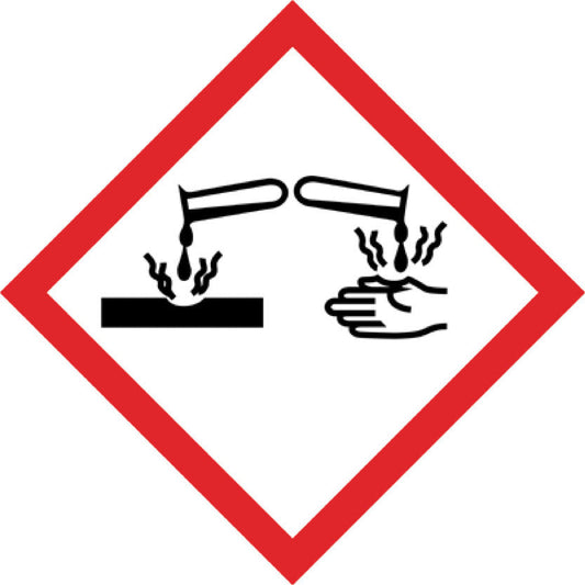 GHS sticker "Corrosive-Irritating" 15 mm-100 mm made of paper or plastic LH-GHS-05