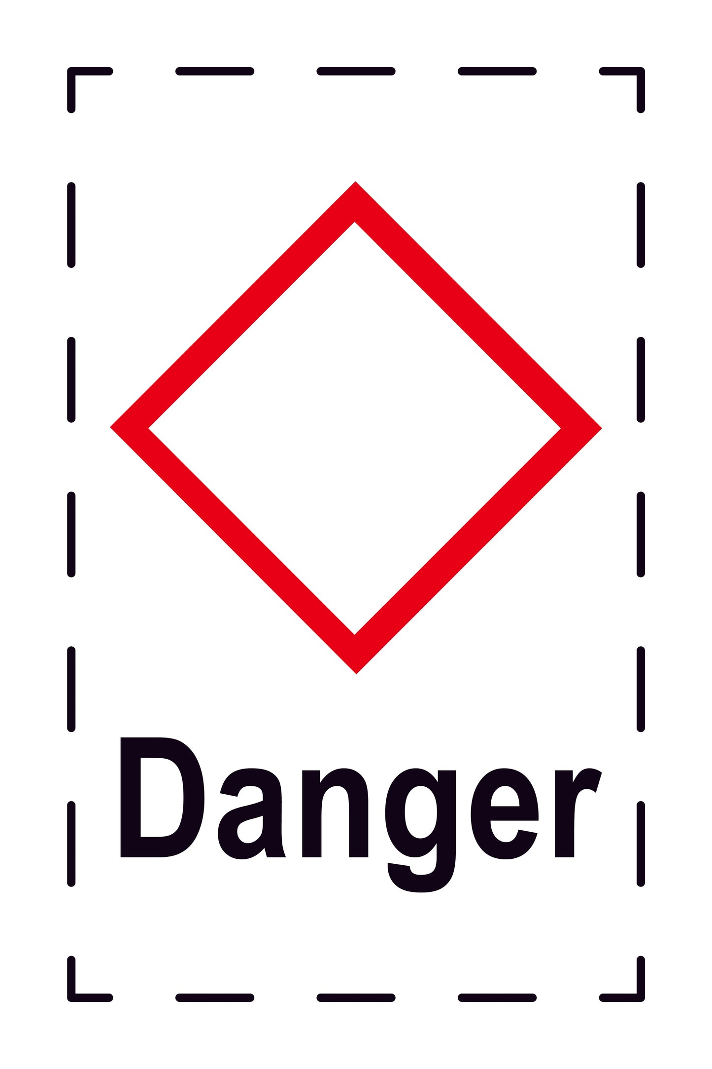Sticker "Danger" 2.4x3.9 cm to 15x24 cm, made of paper or plastic LH-GHS-00-Danger